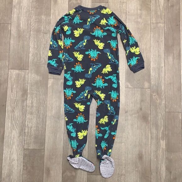 Boys NWOT Carter’s‎ Child Mine Fleece Dinosaur Pajamas - Picture 2 of 4